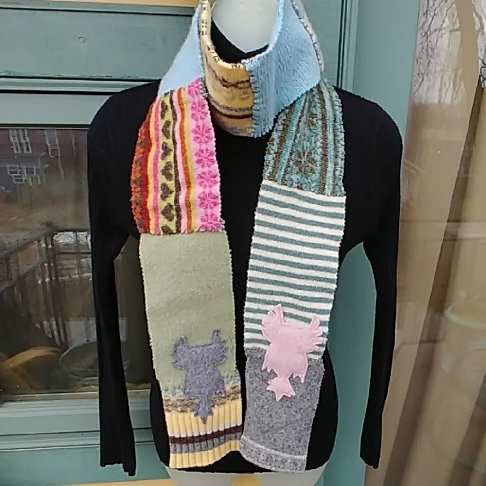 ⭐2 for $50⭐ Upcycled Felted Wool Sweater Scarf - Picture 1 of 4